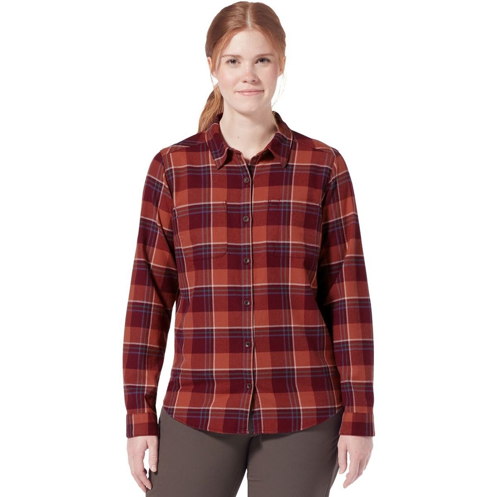 Royal Robbins Red and Orange Plaid Shirt